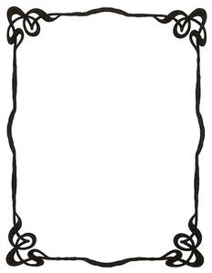Art Nouveau Ink Picture Frame By Enchantedgal Stock Image