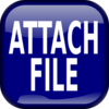 Blue Attach File Square Button Clip Art