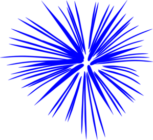 Blue Fireworks Clip Art
