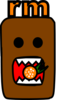 Domo Kun Eating Orange Clip Art