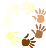 Circle Of Multicultural Hands Clip Art