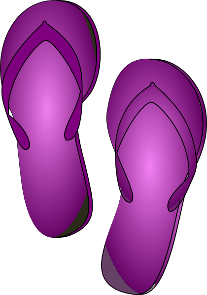 Purple Flip Flop Clip Art at Clker.com - vector clip art online ...