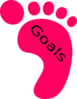 Right Footprint Goals Clip Art
