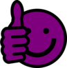 Purple Thumbs Up Clip Art