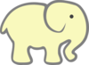 Pale Yellow Elephant Clip Art