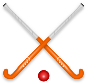 Hockey Stick & Ball Clip Art