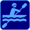 Kayak Logo Blue Clip Art