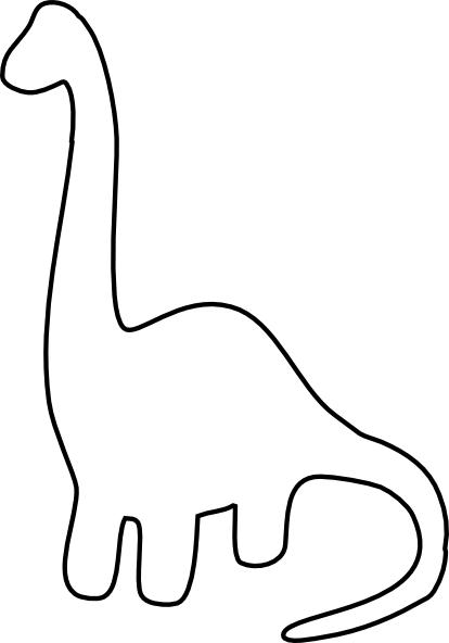 Download Brachiosaurus Outline 2 Clip Art at Clker.com - vector ...