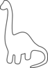 Brachiosaurus Outline 2 Clip Art