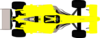 Yellow Formula One Racer Clip Art