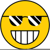 Happy Face Black And White Clipart Image