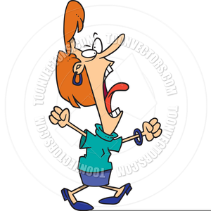 Screaming Woman Clipart Image