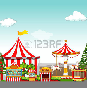 Amusement Park Rides Clipart Image