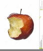 Half Eaten Apple Clipart Image