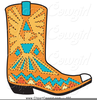 Pink Cowboy Boots Clipart Image