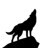 Howling Wolf Silhouette Psd Image