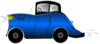 Blue Old Fashioned Car Clip Art