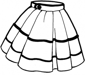 Skirt Clip Art Black And White