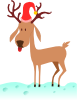 A Cartoon Reindeer Clip Art