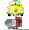 Green Volkswagon Beetle Car Free Clipart Image