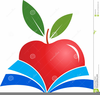 Books And Apple Clipart Image
