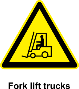 Sign Fork Lift Trucks Clip Art