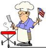 Fourth July Cookout Clipart Image
