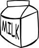 Milk (b And W) Clip Art