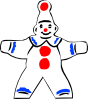 Simple Clown Figure Clip Art
