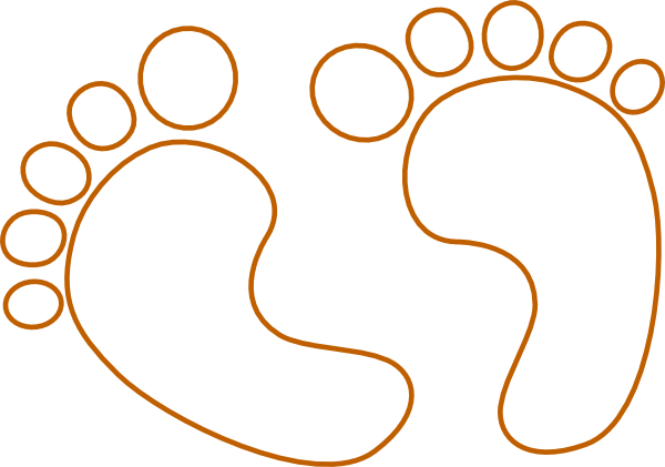 Download Baby Footprints Outline Clip Art at Clker.com - vector ...