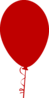 Straight Flat Red Balloon Clip Art