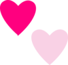 Pink Double Hearts Clip Art
