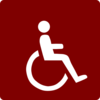 Hotel Icon Wheelchair Access Clip Art - Red/white Clip Art