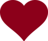 Burgundy Heart Clip Art