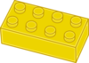 Yellow Lego Brick Clip Art