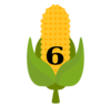 Corn 6 Number Cartoon Clip Art