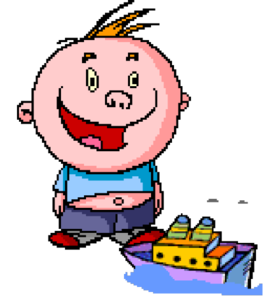 Kid With Boat Clip Art