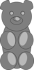 Gummy Bear Gray Clip Art