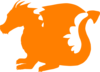 Orange Dragon Clip Art
