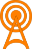 Orange-radio-tower-icon Clip Art