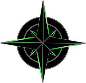 Navigation Symbol Black And Green Clip Art