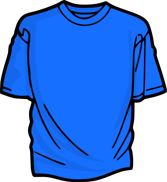 Azure T-shirt Clip Art at Clker.com - vector clip art online, royalty ...