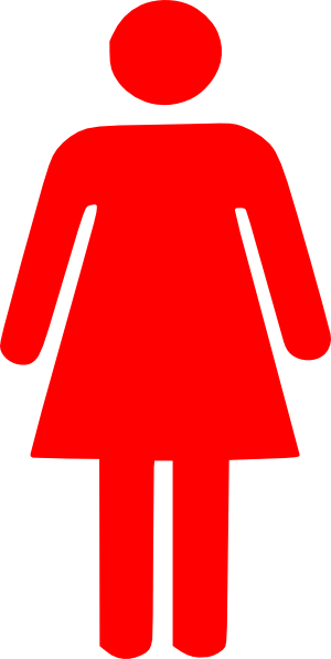 Female Restroom Sign - Red Clip Art at Clker.com - vector clip art