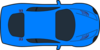 Light Blue Car - Top View Clip Art