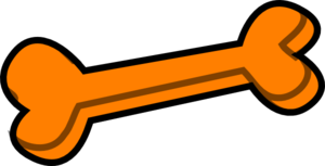 Dog Bone Orange Clip Art