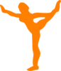 Stretching - Orange Clip Art