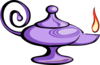 Lamp Aladdin Wishes Purple Clip Art