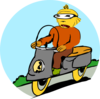 Scooter Driver Clip Art