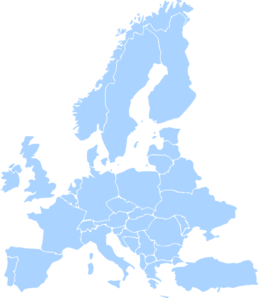 Europe In Blue Clip Art