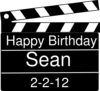 Happy Birthday Clap Board Clip Art